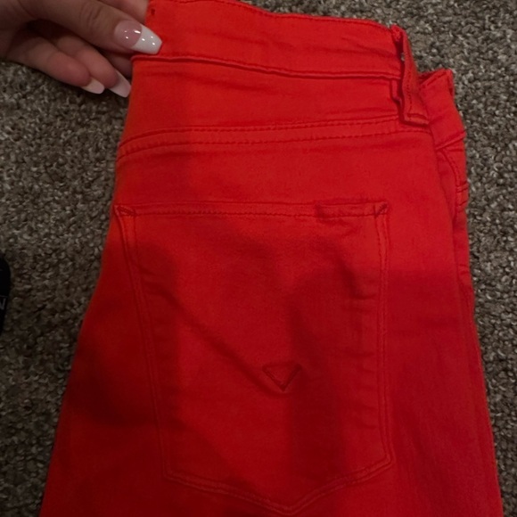 Hudson skinny jeans  bright tangerine orange sz 26 - Picture 4 of 7